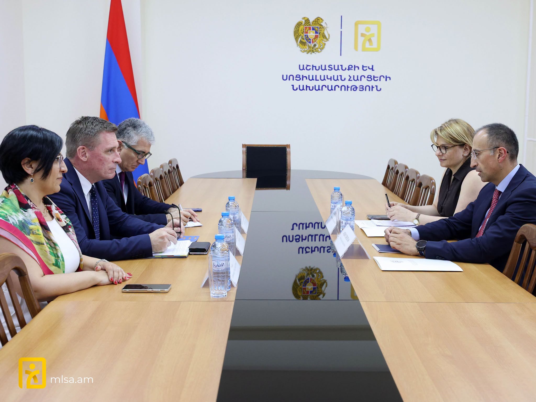 Minister Arsen Torosyan had a meeting with ILO Director of the Bureau for Workers Activities Oliver Rօpke